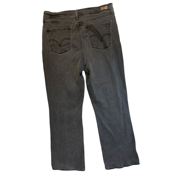 Levi's Classic Black Tab (Sta-Prest) Mid-Rise Boot-Cut Jeans in Washed Black Siz - Picture 3 of 7